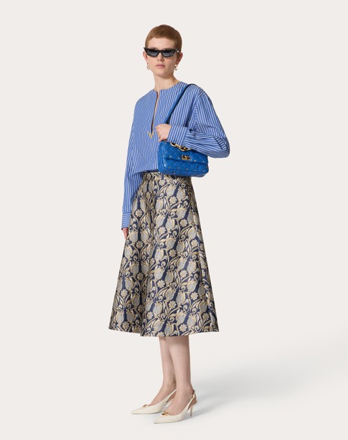 Red Valentino GONNA MIDI IN BROCCATO METAMORPHOS TULIPS Qualità