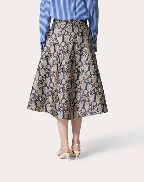 Red Valentino GONNA MIDI IN BROCCATO METAMORPHOS TULIPS Qualità