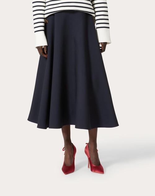 Red Valentino GONNA MIDI IN CREPE COUTURE Vendita
