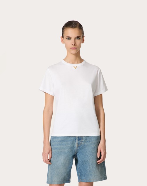 Red Valentino T-SHIRT IN COTTON JERSEY Negozi Online