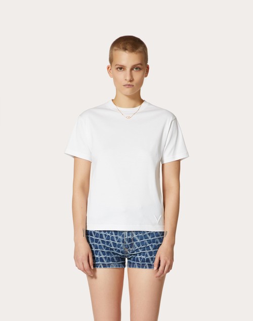 Red Valentino T-SHIRT IN JERSEY COTTON Fino Al -60%