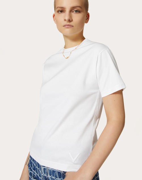Red Valentino T-SHIRT IN JERSEY COTTON Fino Al -60%