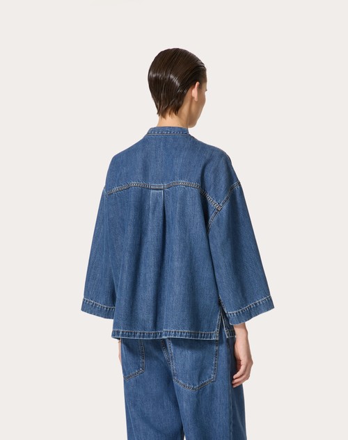Red Valentino KAFTANO IN DENIM BLU MEDIO Convenienza