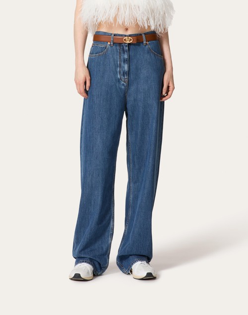 Red Valentino PANTALONI IN DENIM BLU MEDIO Novità