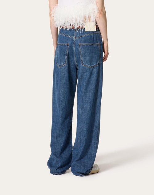 Red Valentino PANTALONI IN DENIM BLU MEDIO Novità