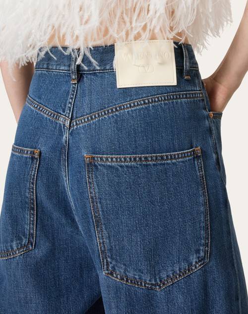 Red Valentino PANTALONI IN DENIM BLU MEDIO Novità