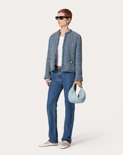 Red Valentino PANTALONI IN DENIM BLU MEDIO Presa
