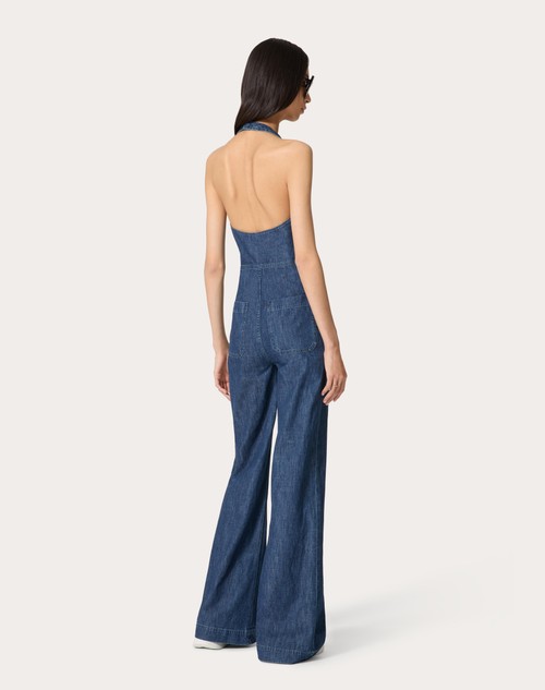 Red Valentino TUTA IN CHAMBRAY DENIM Sconto