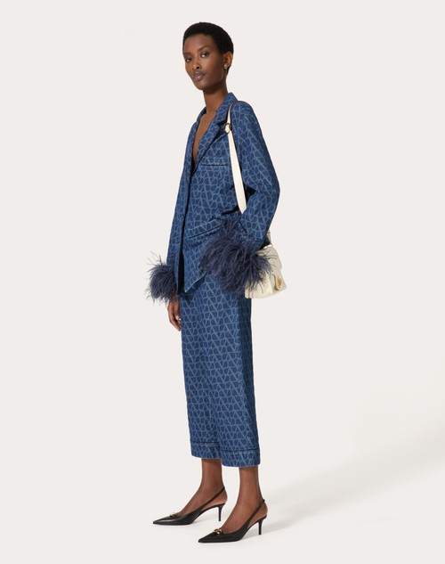 Red Valentino PANTALONI IN DENIM TOILE ICONOGRAPHE MEDIUM BLUE Economico
