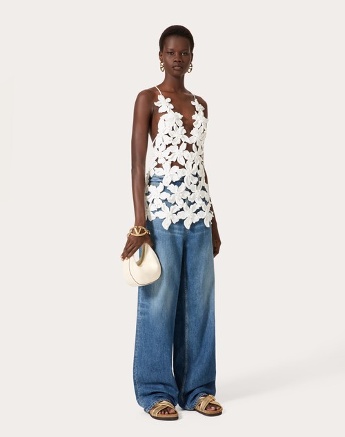 Red Valentino PANTALONI IN MEDIUM BLUE DENIM Vendita Economica