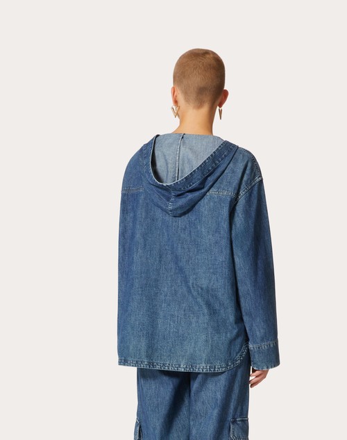 Red Valentino KAFTANO IN CHAMBRAY DENIM Vendite Flash