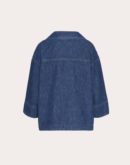Red Valentino TOP KAFTANO IN CHAMBRAY DENIM Moda