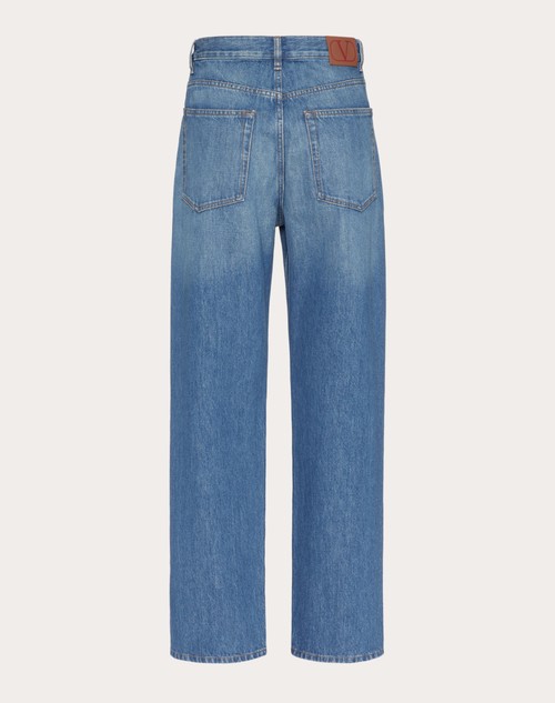 Red Valentino PANTALONE IN MEDIUM BLUE DENIM Offerta speciale