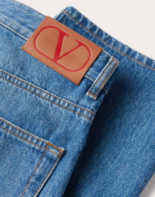 Red Valentino PANTALONE IN MEDIUM BLUE DENIM Offerta speciale