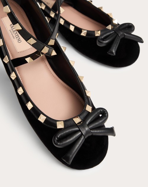 Red Valentino BALLERINA ROCKSTUD IN VELLUTO Flash Sale