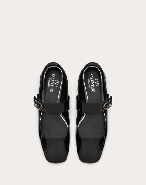 Red Valentino BALLERINA MARY-JANE VLOGO LOCKER IN VERNICE Shopping online