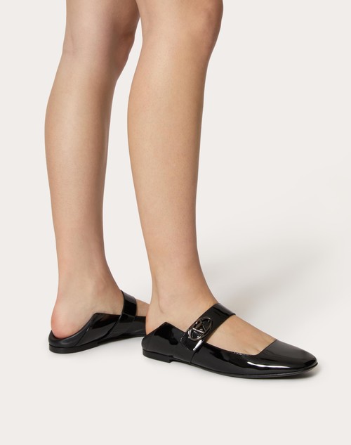 Red Valentino BALLERINA MARY-JANE VLOGO LOCKER IN VERNICE Shopping online