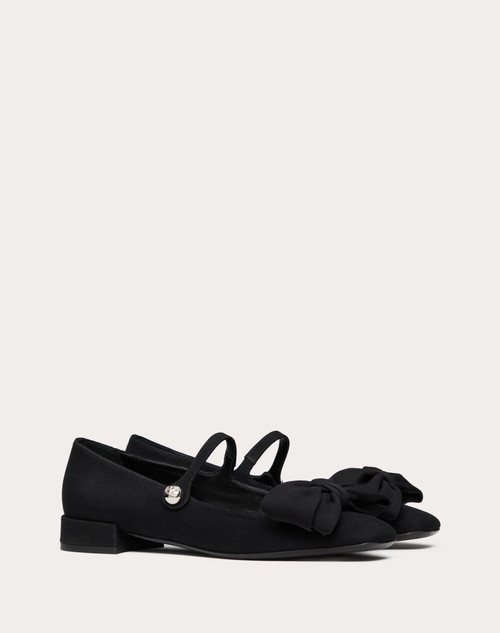 Red Valentino BALLERINA MARY-JANE VALENTINO GARAVANI BOWJANE IN TESSUTO CREPE 20MM Vendite stagionali