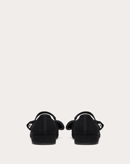 Red Valentino BALLERINA MARY-JANE VALENTINO GARAVANI BOWJANE IN TESSUTO CREPE 20MM Vendite stagionali