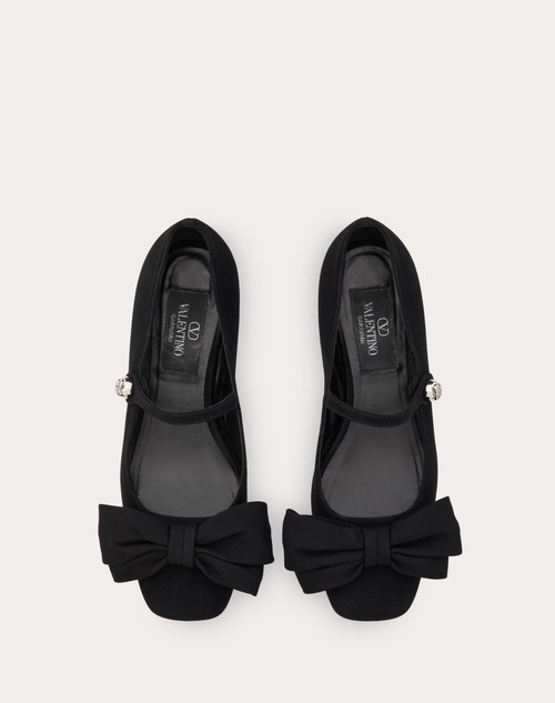 Red Valentino BALLERINA MARY-JANE VALENTINO GARAVANI BOWJANE IN TESSUTO CREPE 20MM Vendite stagionali