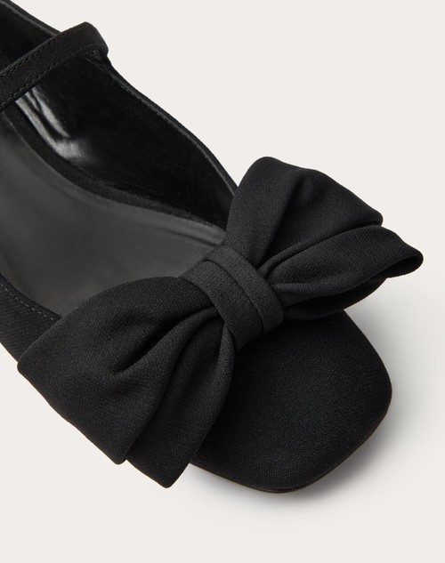 Red Valentino BALLERINA MARY-JANE VALENTINO GARAVANI BOWJANE IN TESSUTO CREPE 20MM Vendite stagionali