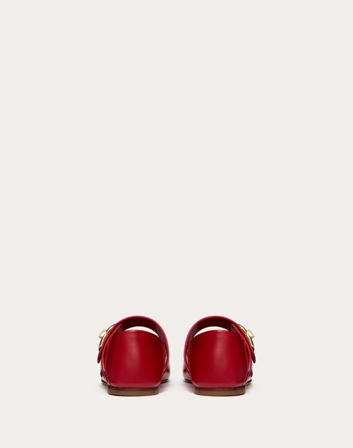 Red Valentino BALLERINA MARY-JANE VLOGO LOCKER IN NAPLACK Cyber Monday