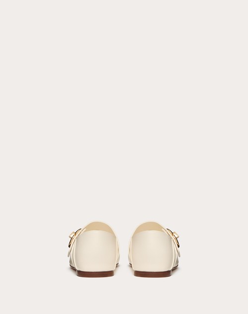 Red Valentino BALLERINA MARY-JANE VLOGO LOCKER IN VITELLO Offerta natalizia