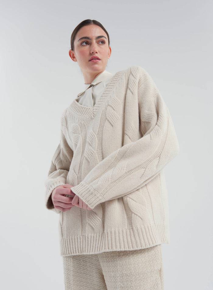 Lorena Antoniazzi MAGLIA IN LANA, CASHMERE E SETA Comprare a buon mercato