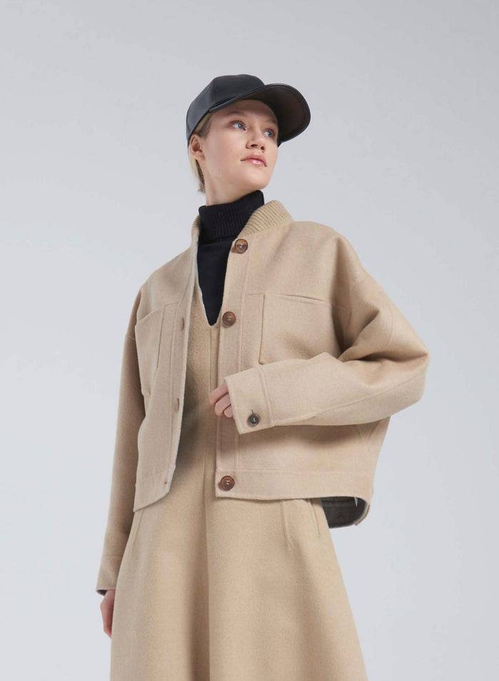 Lorena Antoniazzi BOMBER IN LANA E ANGORA Grandi sconti