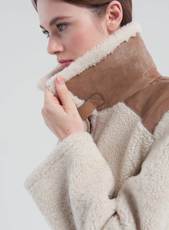 Lorena Antoniazzi CAPPOTTO IN MONTONE Prezzo basso