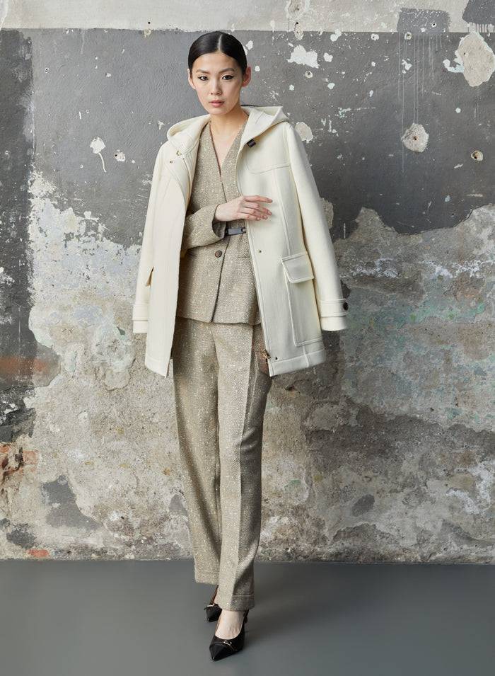 Lorena Antoniazzi CAPPOTTO IN LANA E CASHMERE CON CAPPUCCIO Ultimi due giorni