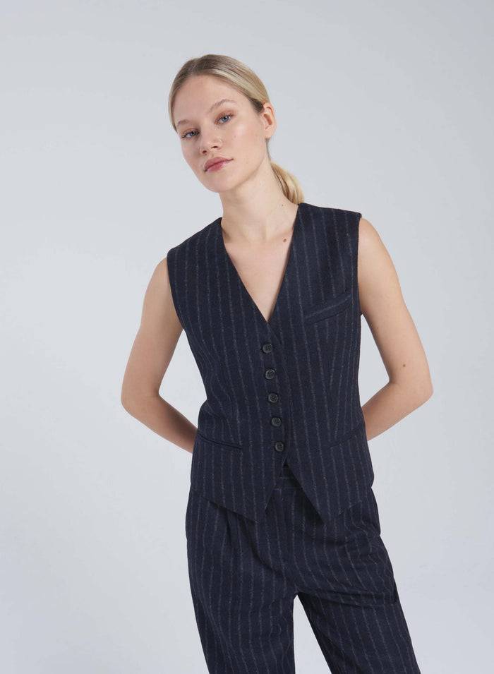 Lorena Antoniazzi GILET IN ALPACA E LANA Esporta salva
