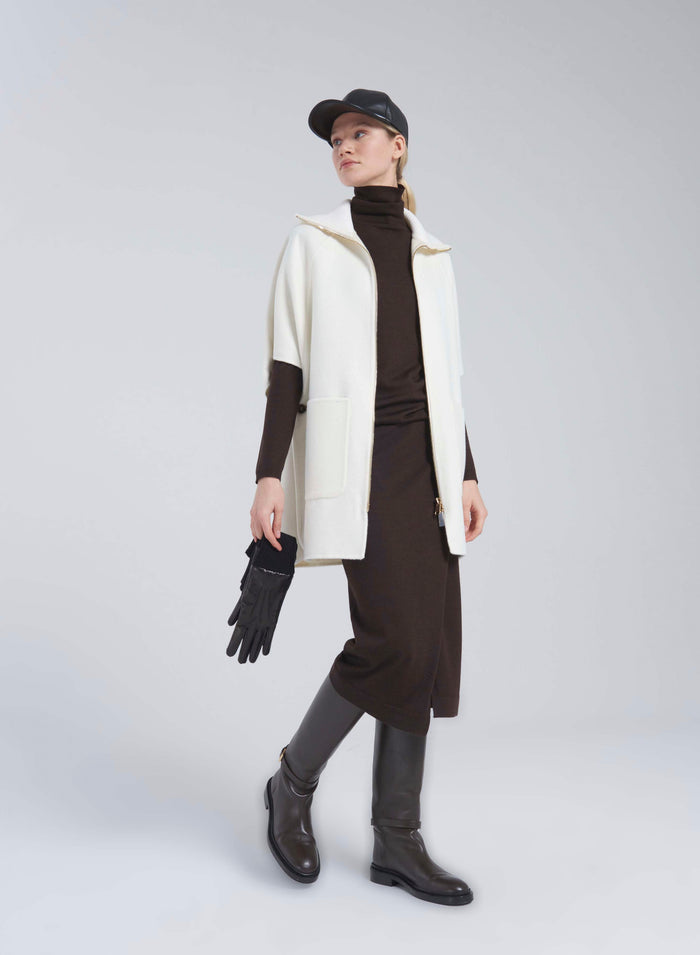 Lorena Antoniazzi GILET IN LANA E ANGORA In Linea