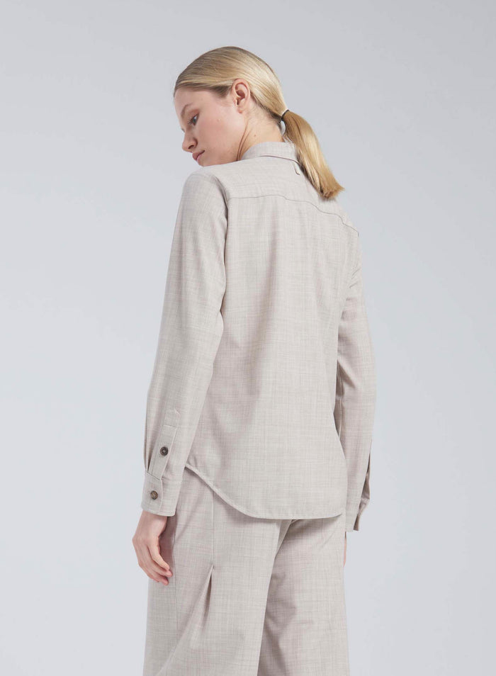 Lorena Antoniazzi CAMICIA IN LANA STRETCH Negozi Online