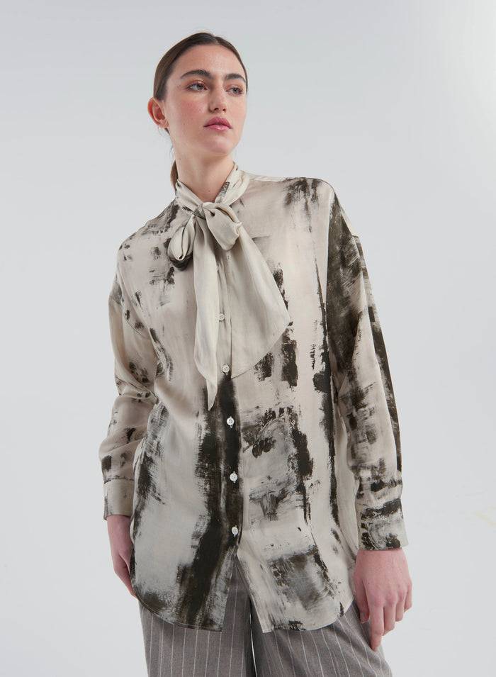 Lorena Antoniazzi CAMICIA IN VISCOSA STAMPATA Promozione Limitata