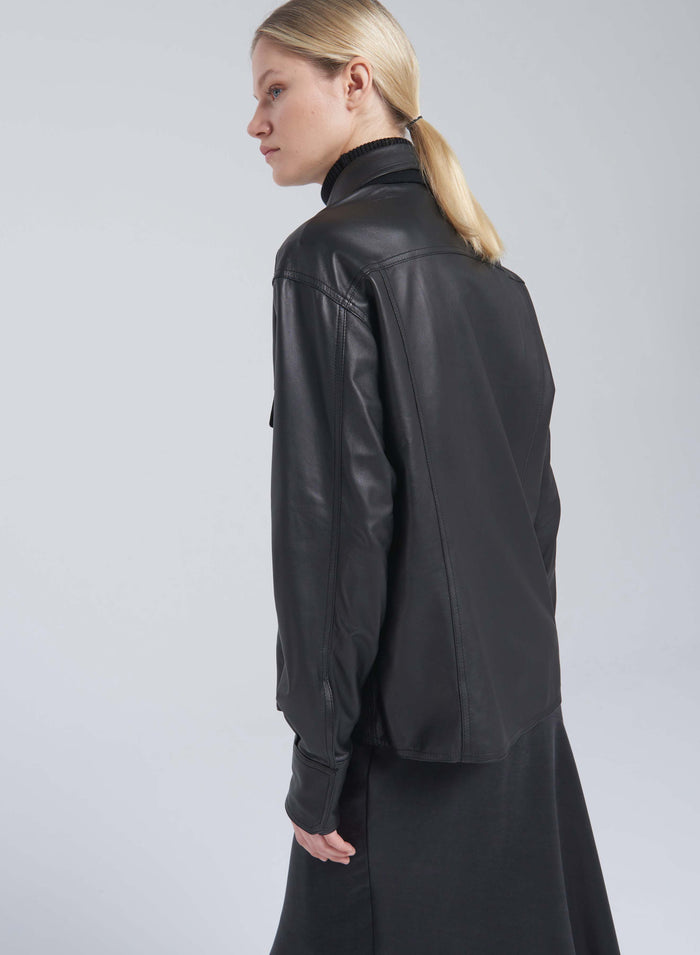 Lorena Antoniazzi CAMICIA IN PELLE Shopping Online