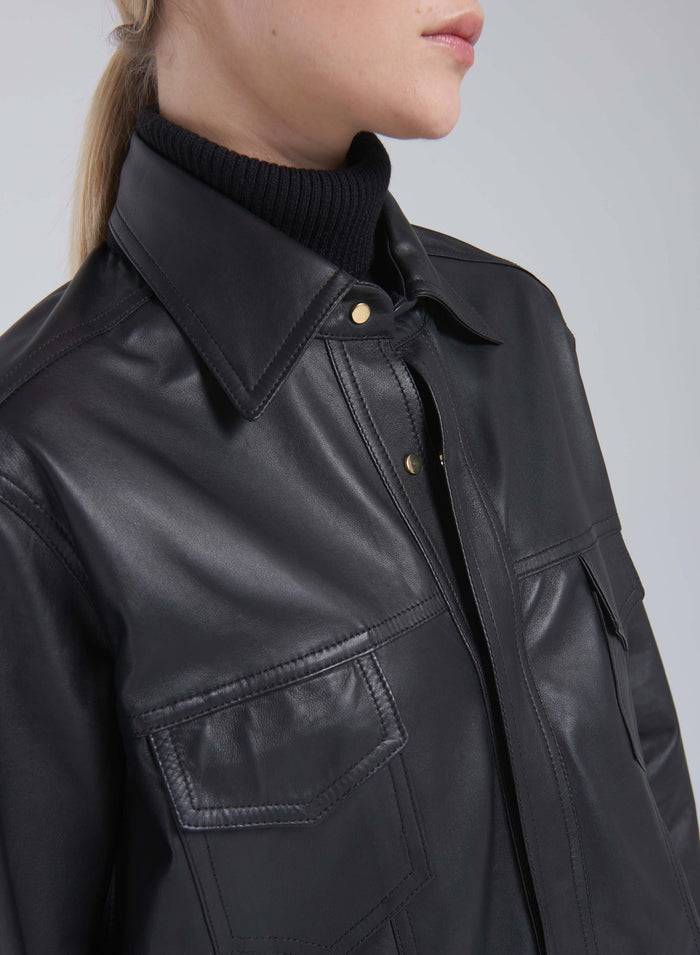 Lorena Antoniazzi CAMICIA IN PELLE Shopping Online