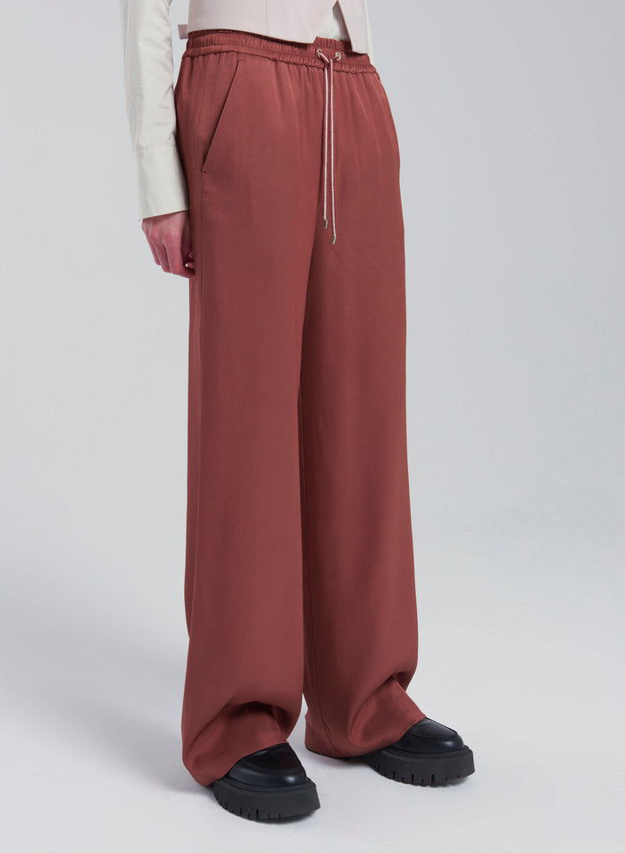 Lorena Antoniazzi PANTALONI IN TWILL DI SETA Outlet