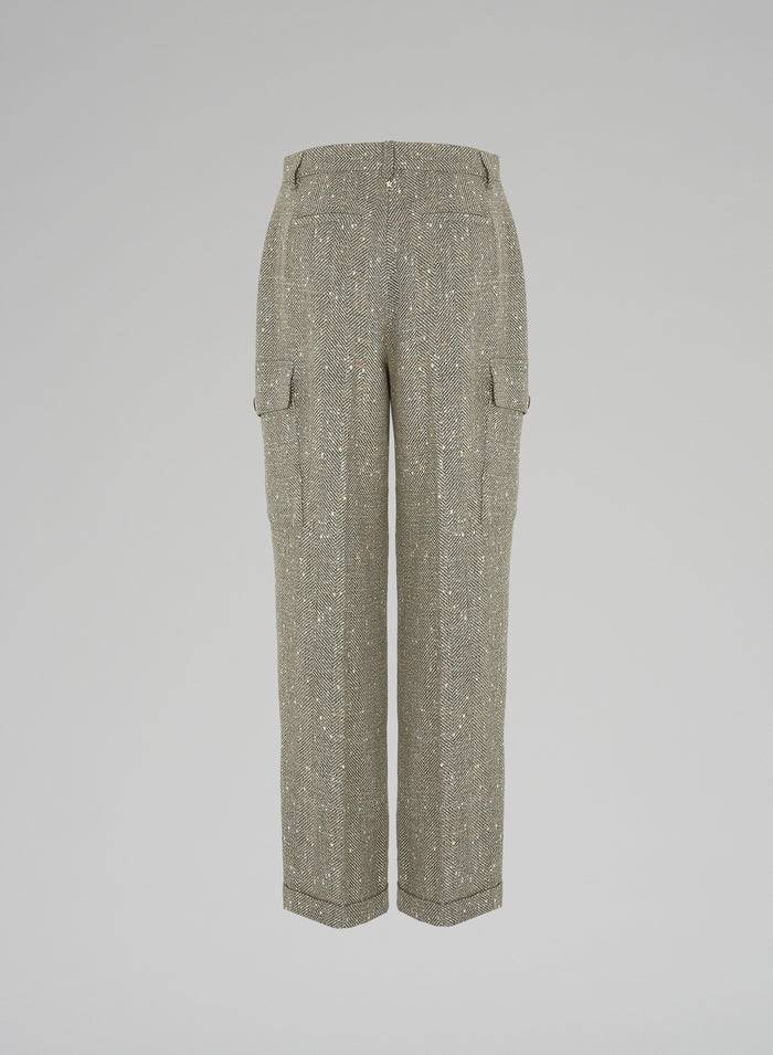 Lorena Antoniazzi PANTALONI IN CHEVRON DI LANA Offerte