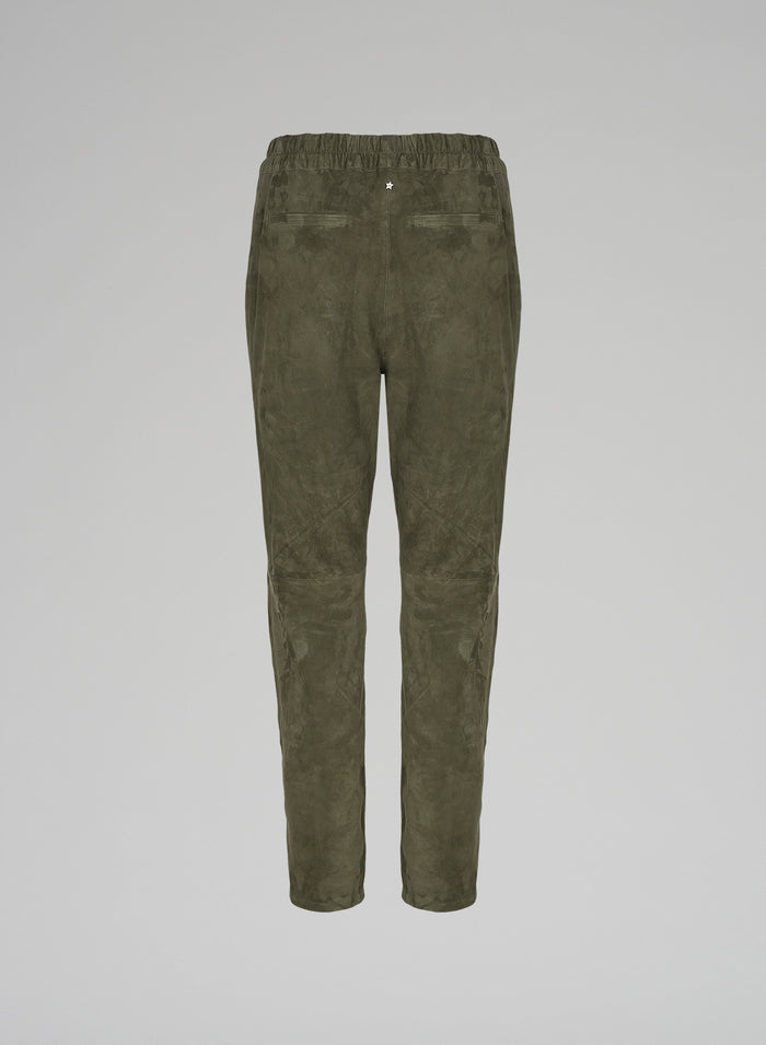 Lorena Antoniazzi JOGGERS IN SUEDE Vendita Calda