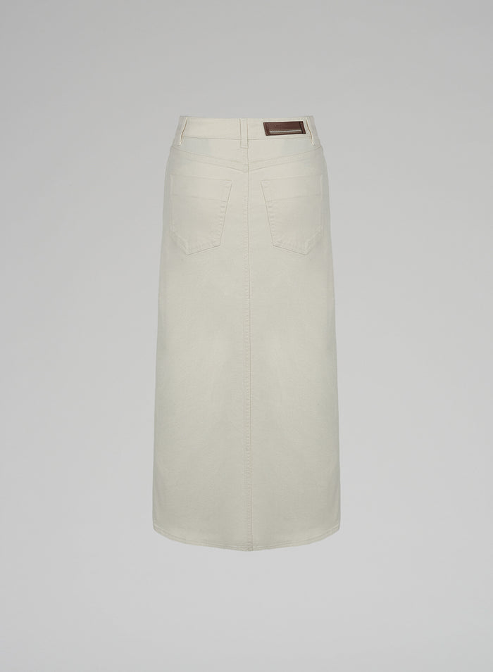 Lorena Antoniazzi GONNA MIDI IN DENIM Offerta natalizia