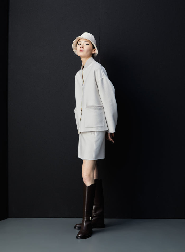 Lorena Antoniazzi MINI GONNA IN LANA E ANGORA Vendita calda