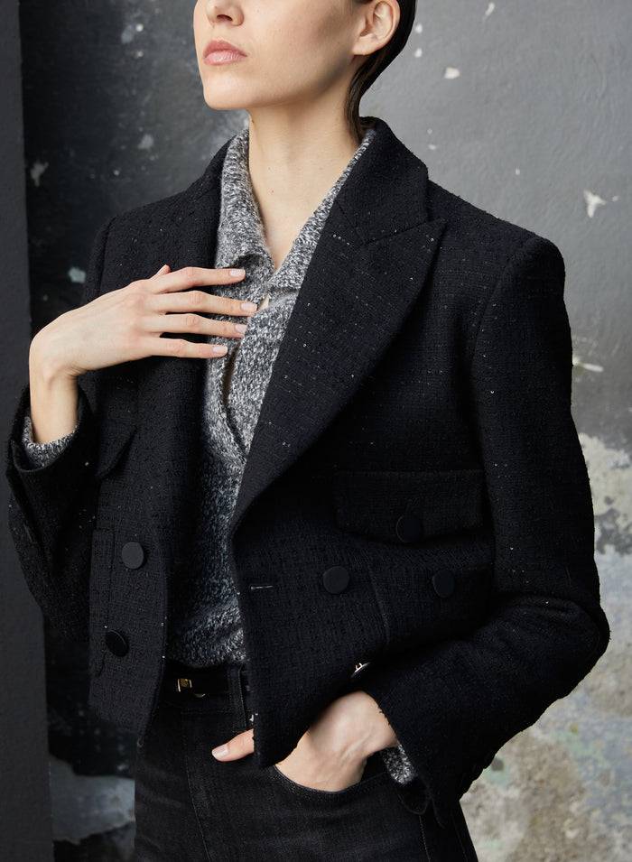 Lorena Antoniazzi GIACCA CROP IN LANA Nuovi prodotti