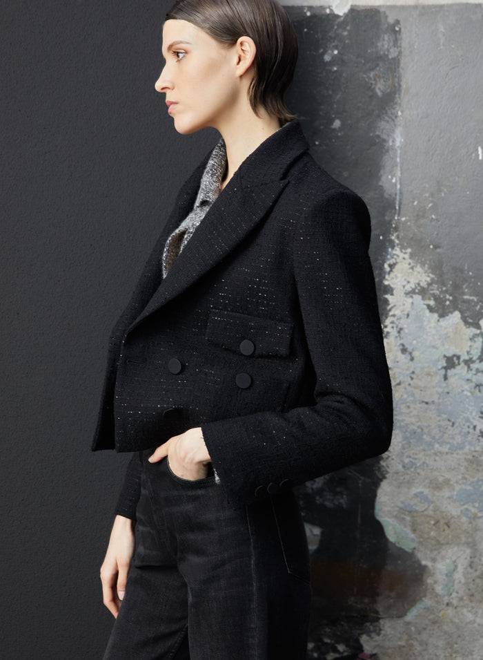 Lorena Antoniazzi GIACCA CROP IN LANA Nuovi prodotti