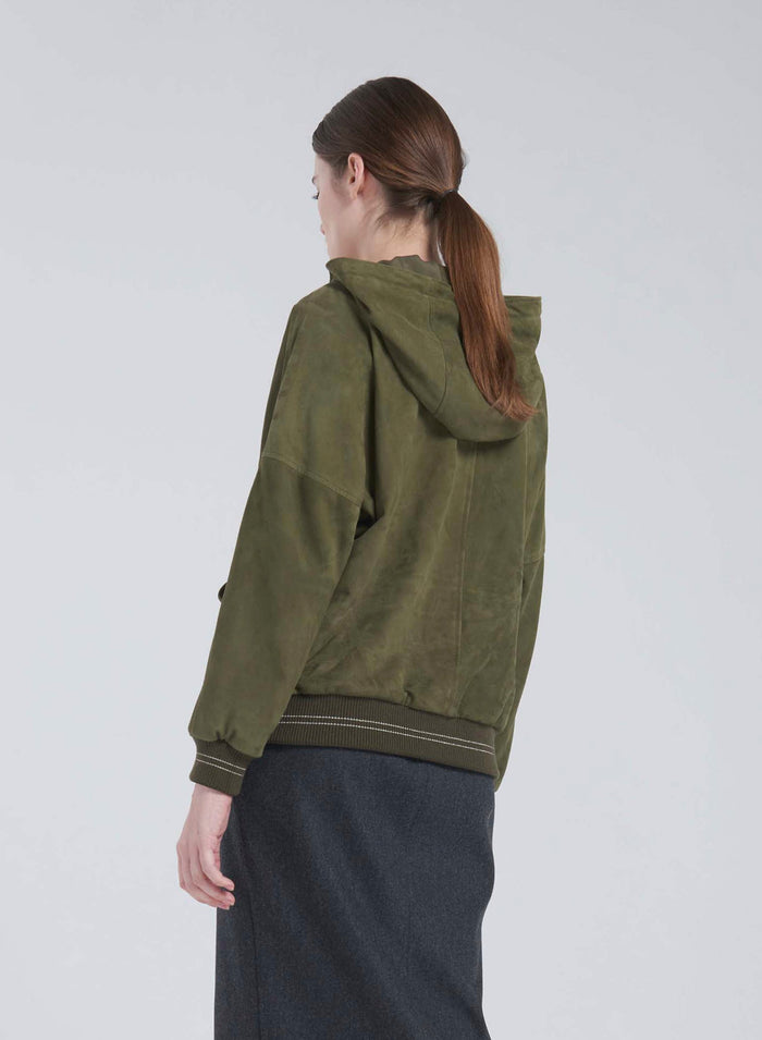 Lorena Antoniazzi BOMBER IN SUEDE Ritorno libero