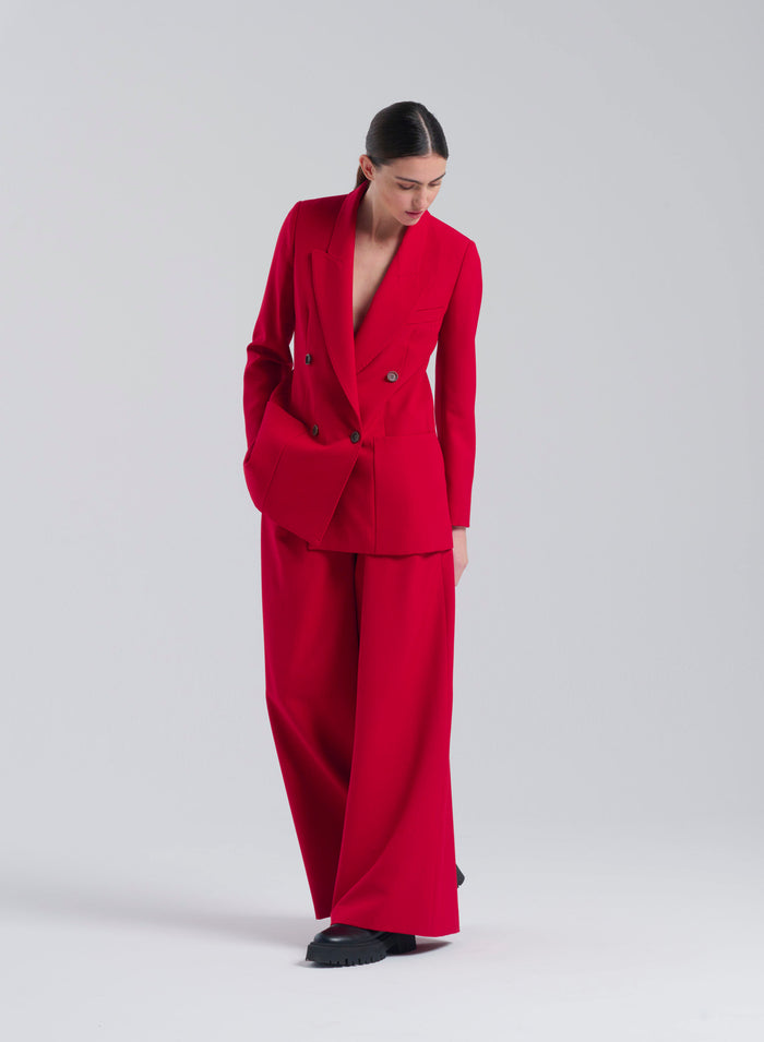 Lorena Antoniazzi PANTALONI PALAZZO IN LANA STRETCH Officina