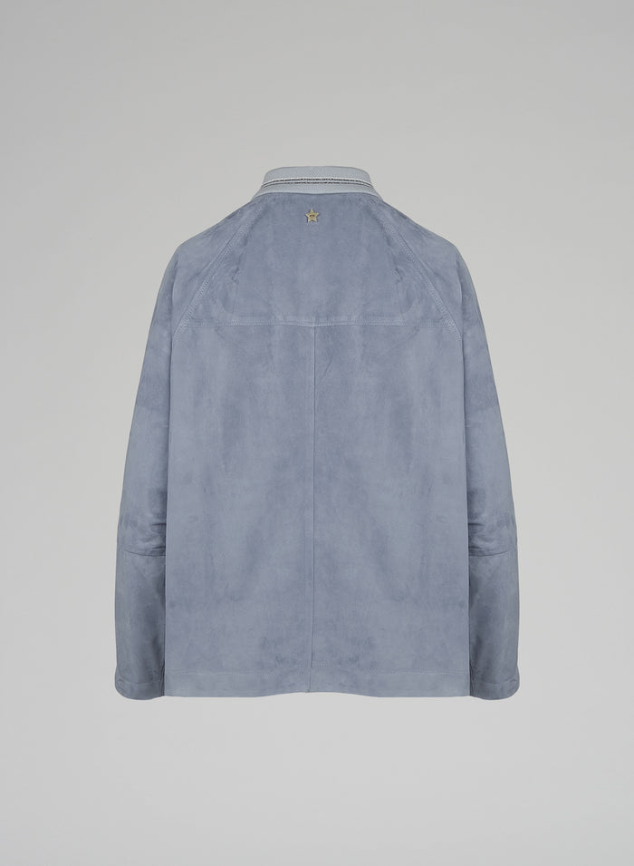 Lorena Antoniazzi BOMBER IN SUEDE Presa