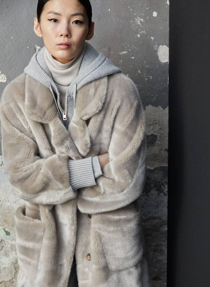 Lorena Antoniazzi CAPPOTTO IN ECOFUR Saldi Di Fabbrica