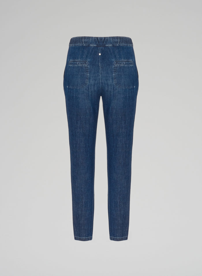 Lorena Antoniazzi JOGGERS IN DENIM Grande vendita