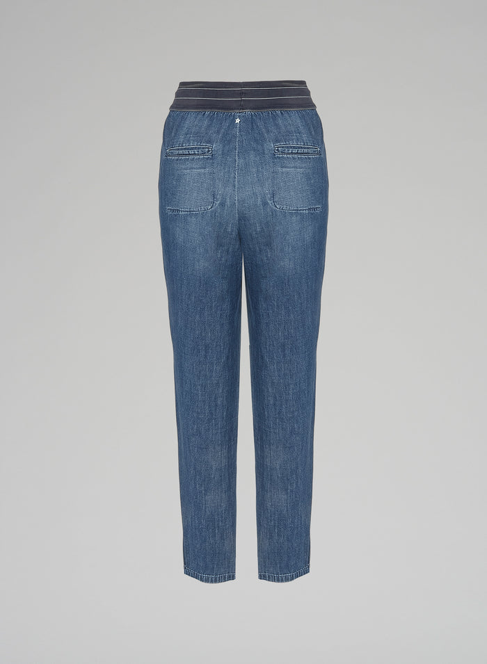 Lorena Antoniazzi JOGGERS IN DENIM Flash Sale